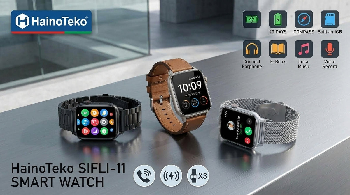 1 Year Warranty Made In Germany HainoTeko SIFLI 11 Waterproof Smart Watch Waterproof