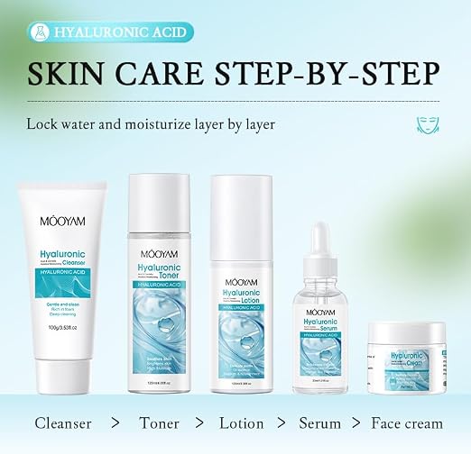 MOOYAM Hyaluronic Acid Complete Facial Care Box – Ultimate Hydration & Youthful Glow