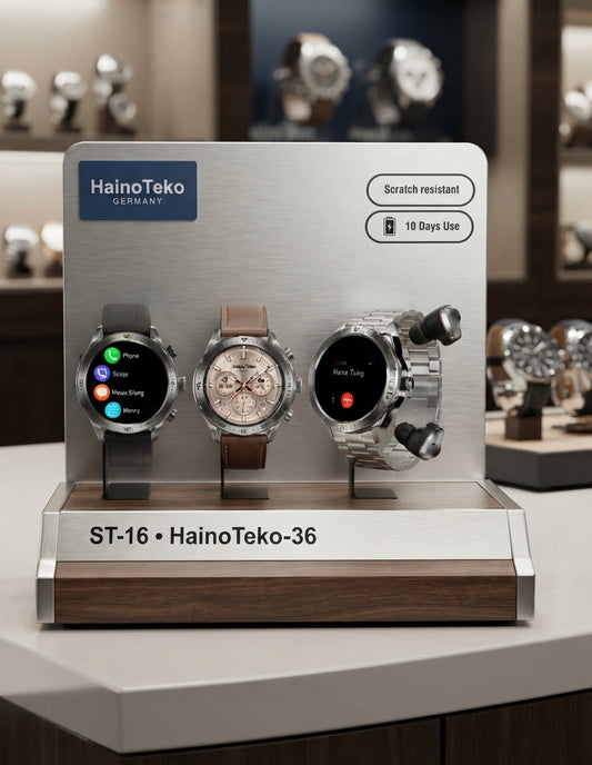 1 Year Warranty Made In Germany HainoTeko ST 16 Watch Buds Smart Watch with TWS Earbuds.