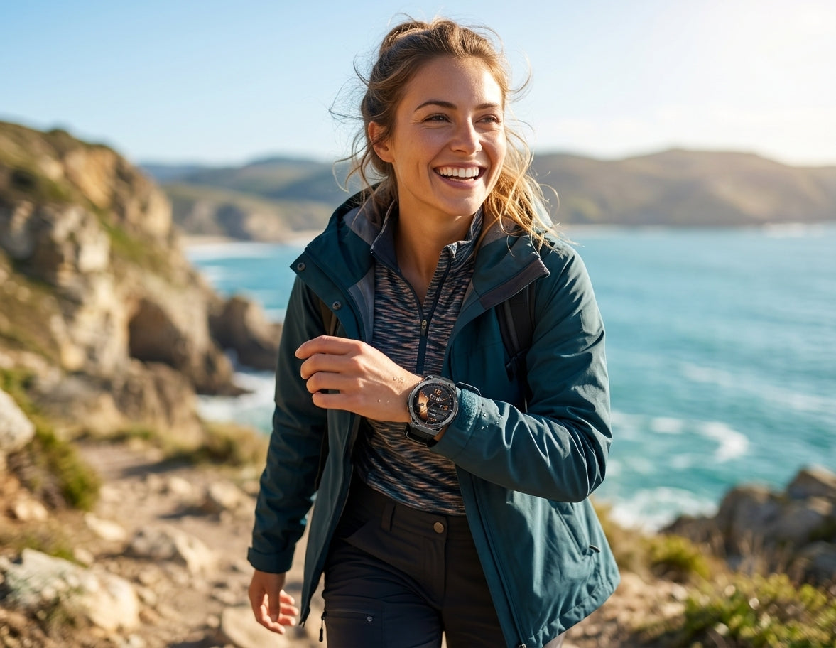 1 Year Warranty Made In Germany Haino Teko GPS-2 AMOLED Smartwatch | 3 ATM Waterproof | 3 Pairs Interchangeable Straps Included