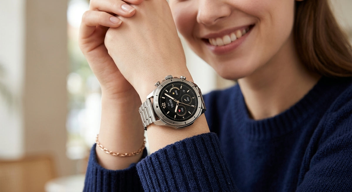 1 Year Warranty Made In Germany Haino Teko GPS-2 AMOLED Smartwatch | 3 ATM Waterproof | 3 Pairs Interchangeable Straps Included