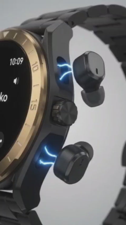 1 Year Warranty Made In Germany HainoTeko ST-15 Smartwatch with Built-in Earbuds