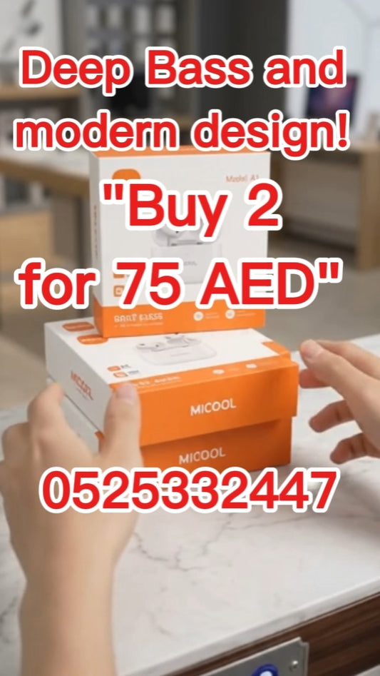 🔥 BEST OFFER 🔥 Buy 2 Box 75 AED or 3 Box only 99 AED! 🎁 MICOOL A7 True Wireless Earbuds